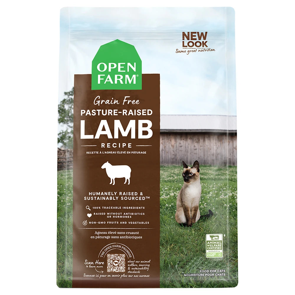 Open Farm Grain Free Pasture-Raised Lamb Recipe Dry Cat Food (2lb Bag)