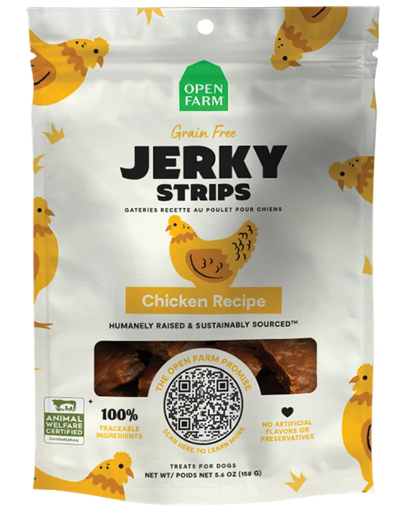 Open Farm Jerky Strips Chicken Dog Treats (5.6oz)