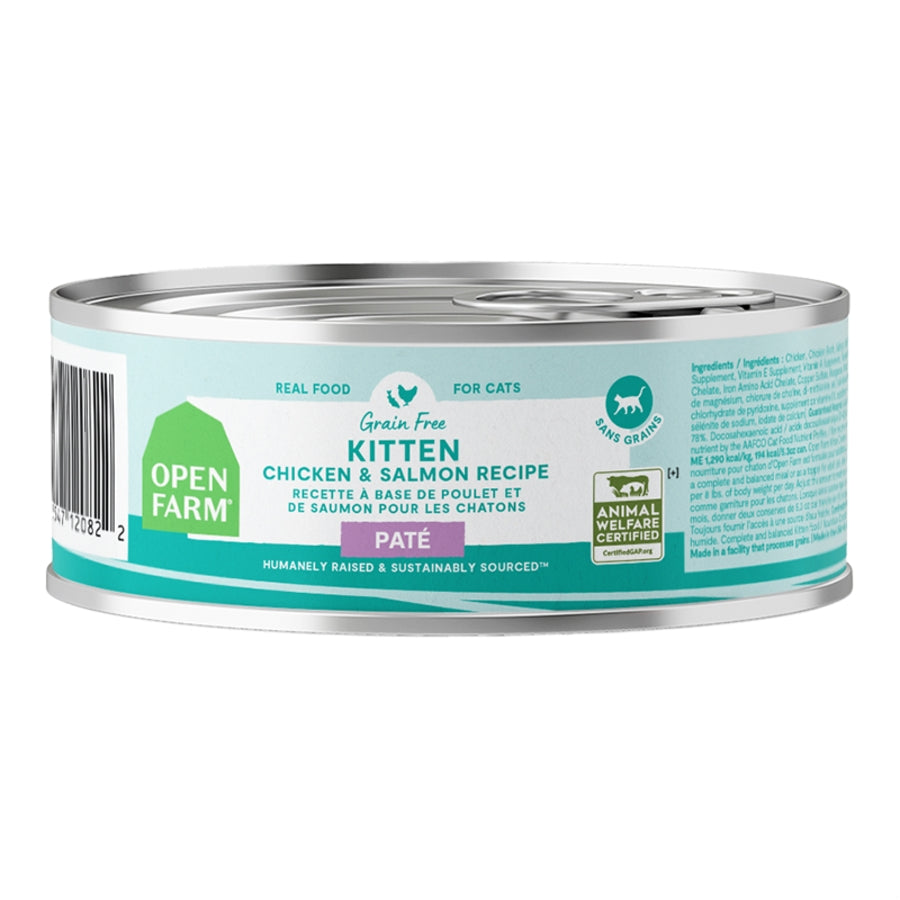 Open Farm Grain Free Pate Kitten Chicken & Salmon Recipe Wet Cat Food (2.8oz can)