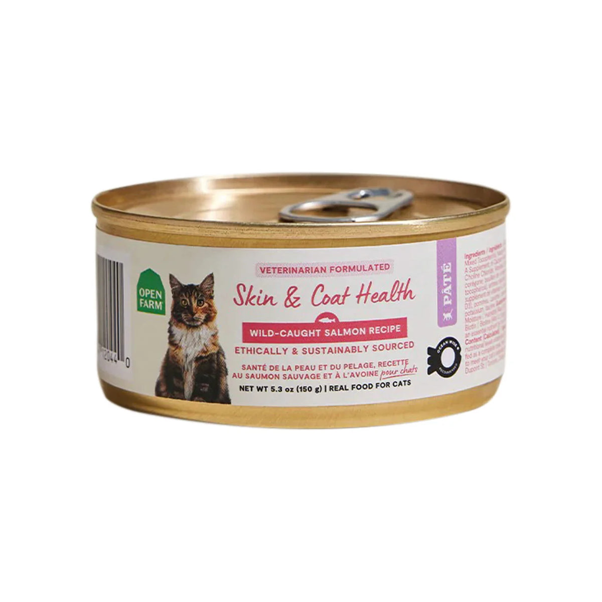 Open Farm Skin & Coat Health Grain Free Salmon Pâté Wet Cat Food (2.8oz can)