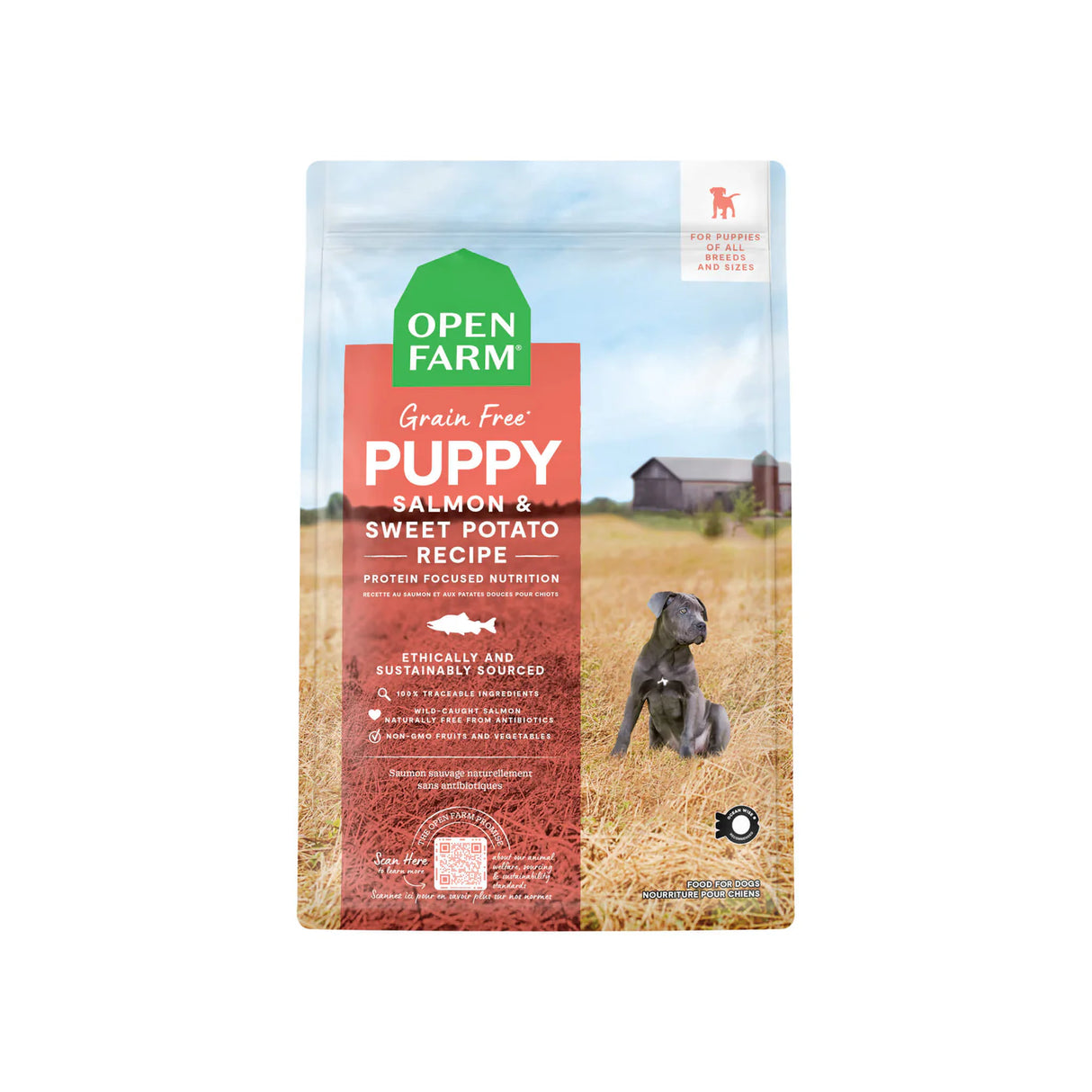 Open Farm Grain Free Salmon & Sweet Potato Recipe Dry Puppy Food (4lb Bag)