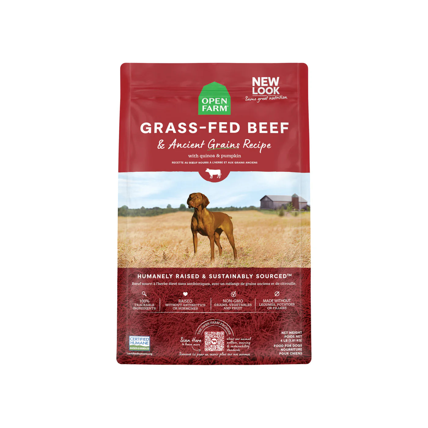 Open Farm Grass-Fed Beef Grain-Free Dry Dog Food (22lb Bag)