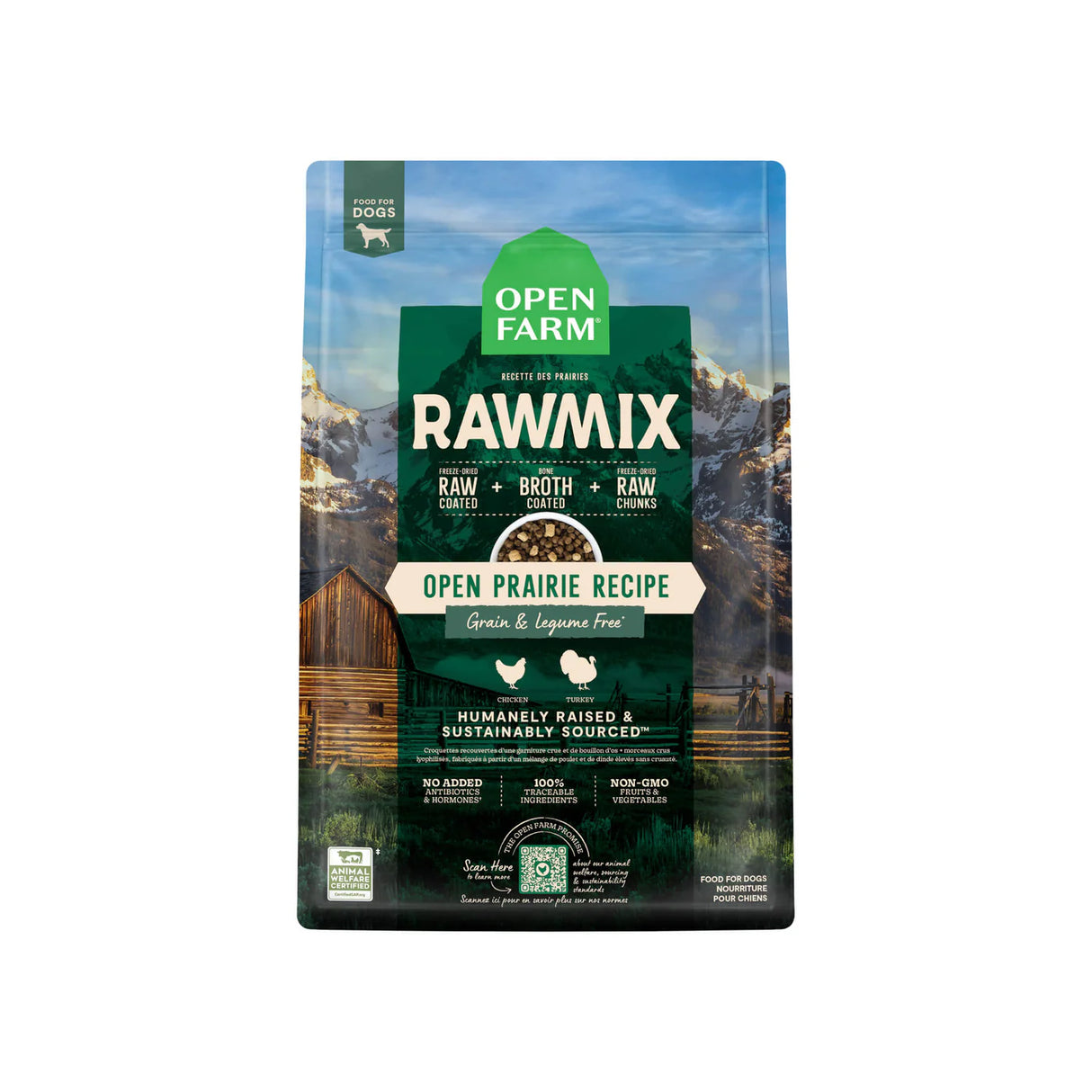 Open Farm Rawmix Grain & Legume Free Open Prairie Recipe Dry Dog Food (3.5lb Bag)