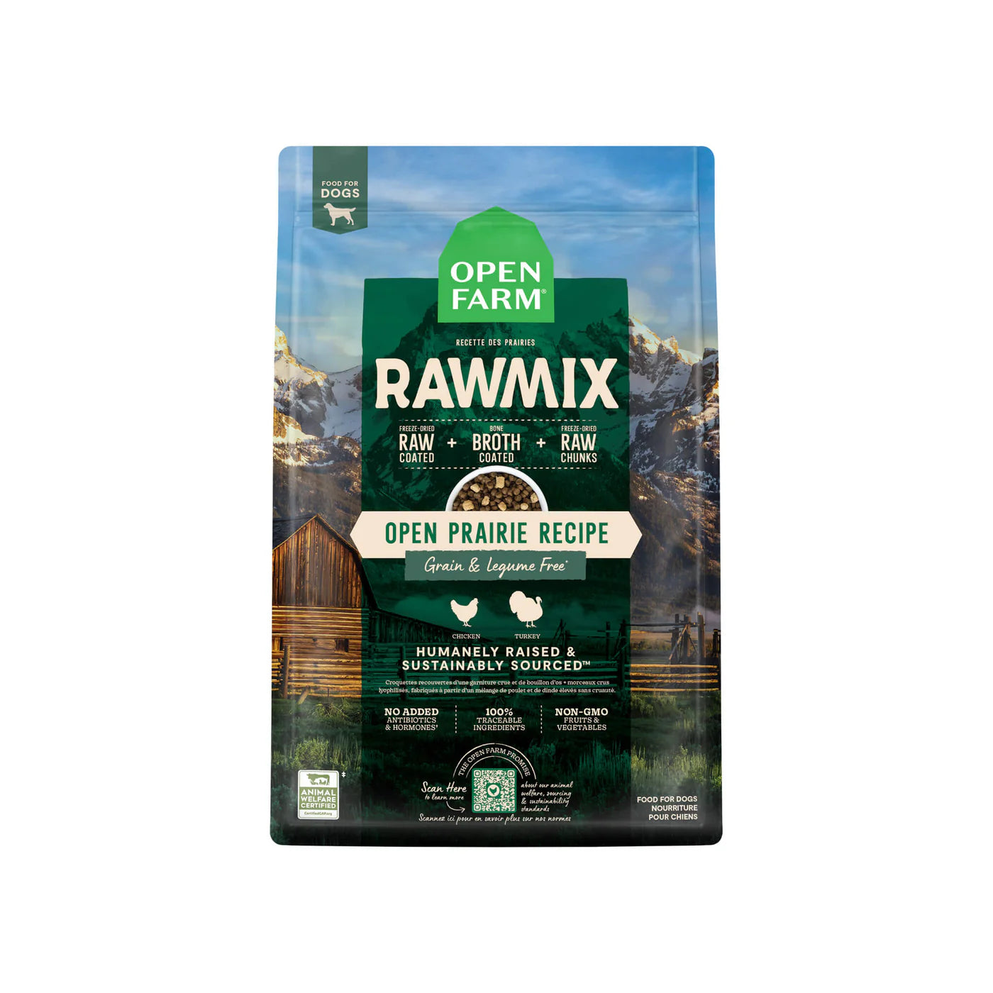 Open Farm Rawmix Grain & Legume Free Open Prairie Recipe Dry Dog Food (3.5lb Bag)
