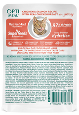 OptiMeal Grain-Free Adult Chicken & Salmon Recipe in Gravy Wet Cat Food (3oz pouch)
