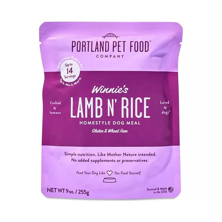 Portland Pet Winnie's Lamb N' Rice Dog Food Topper (9oz Pouch)