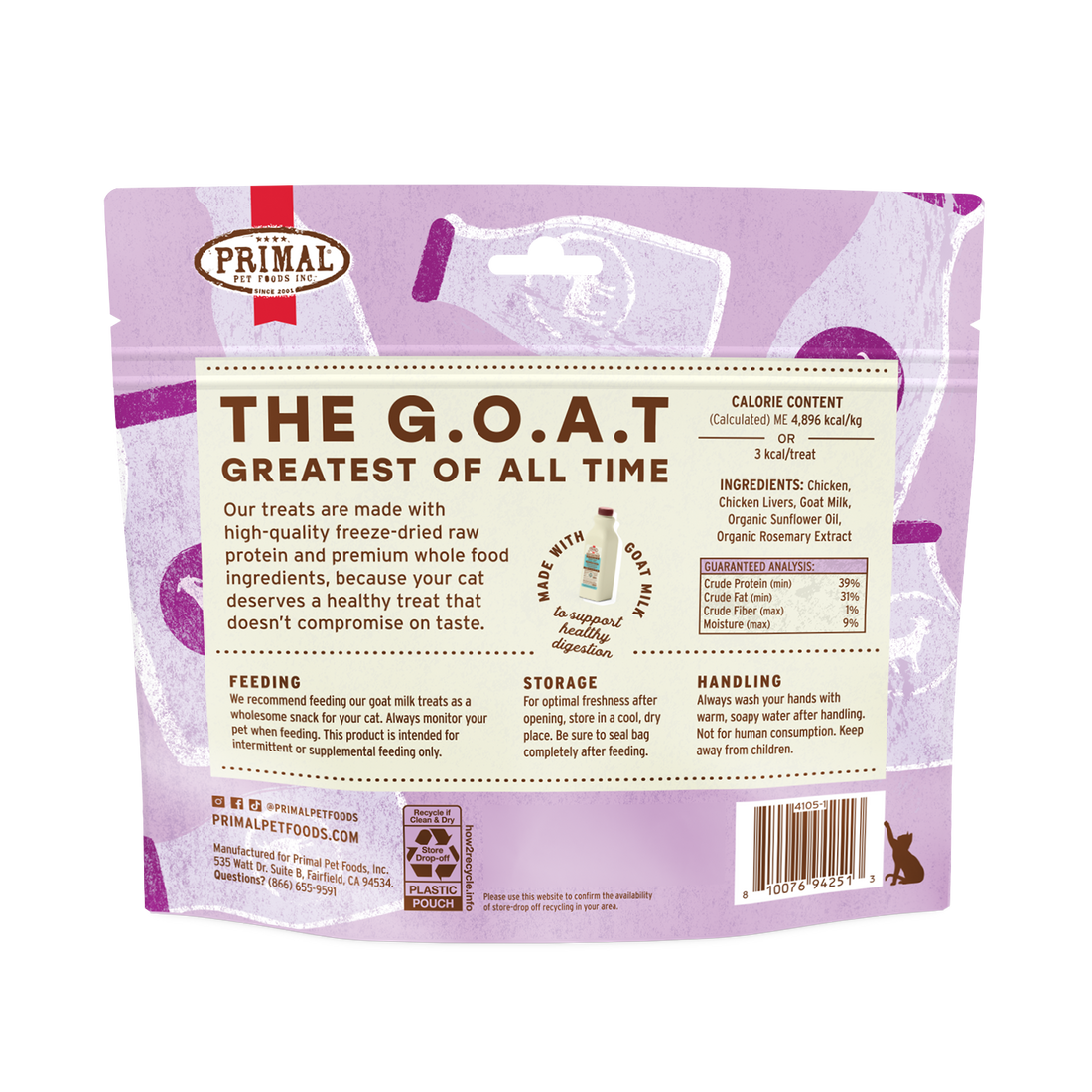 Primal c fd עוף העז 2oz