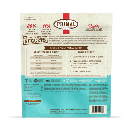 Primal Frozen Raw Nuggets Chicken & Salmon Formula Cat Food