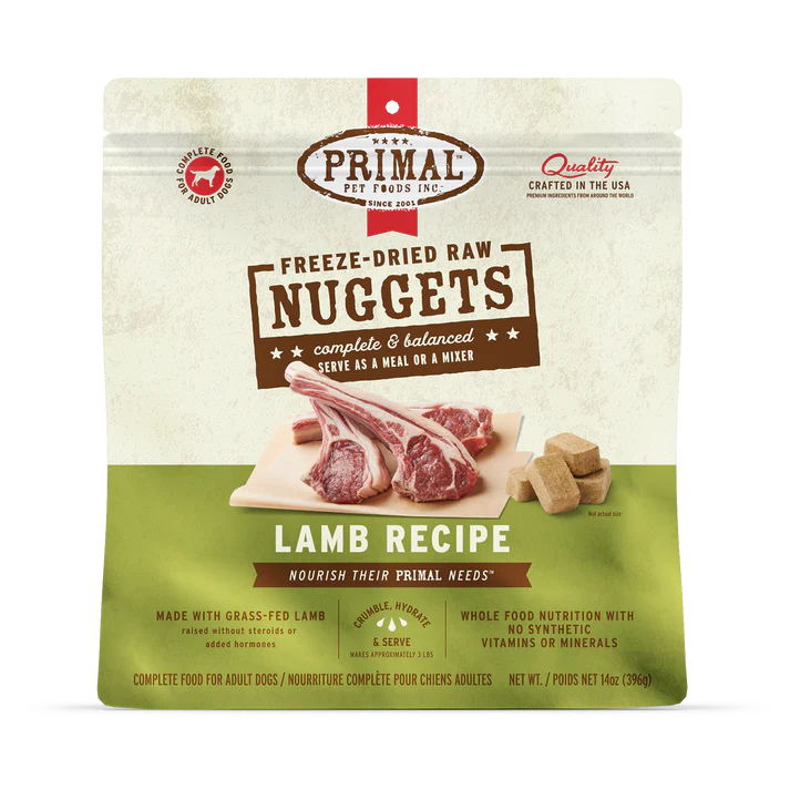 Primal Dog Freeze-Dried Nuggets Lamb Formula