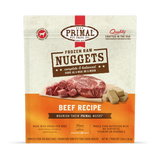 Primal Frozen Raw Nuggets Beef Recipe Dog Food