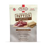 Primal Raw Frozen Dog Food Patties Venison Formula