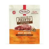 Alimento crudo congelado para perros Primal Pronto, fórmula con carne de res