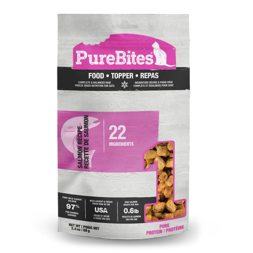 PureBites Freeze Dried Salmon Cat Food Topper (2.8oz Bag)