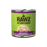 RAWZ Dog Wet Food Chicken Breast & New Zealand Green Muscles Shredded in Broth 12.5oz