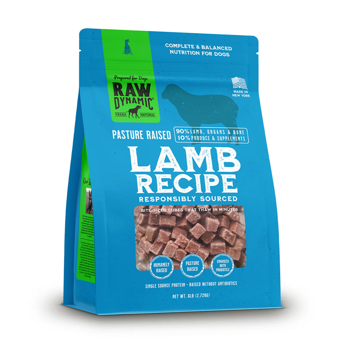 Raw Dynamic Raw Frozen Dog Food Pasture Raised Lamb Formula
