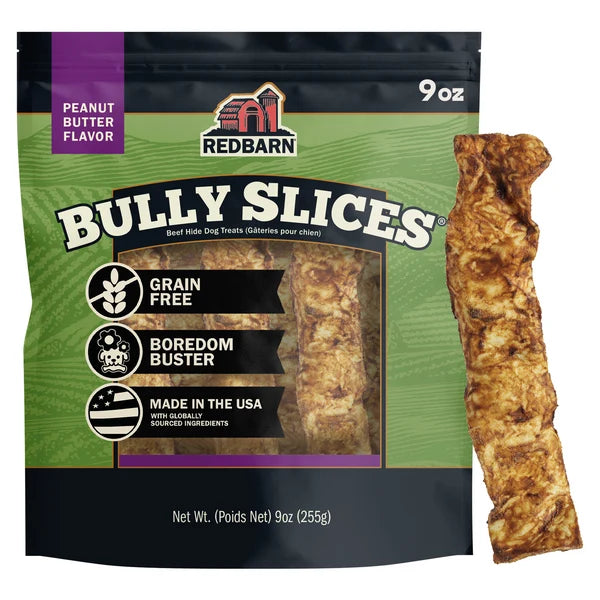 Redbarn Bully Slices Peanut Butter Flavor Dog Treats (9oz bag)