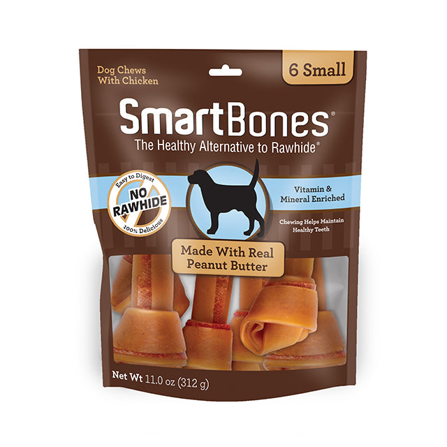 SmartBones Dog Chews Peanut Butter Small 6 count