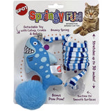 SPOT Springy Fun With Pomp Pom & Catnip Cat Toy - Assorted Styles