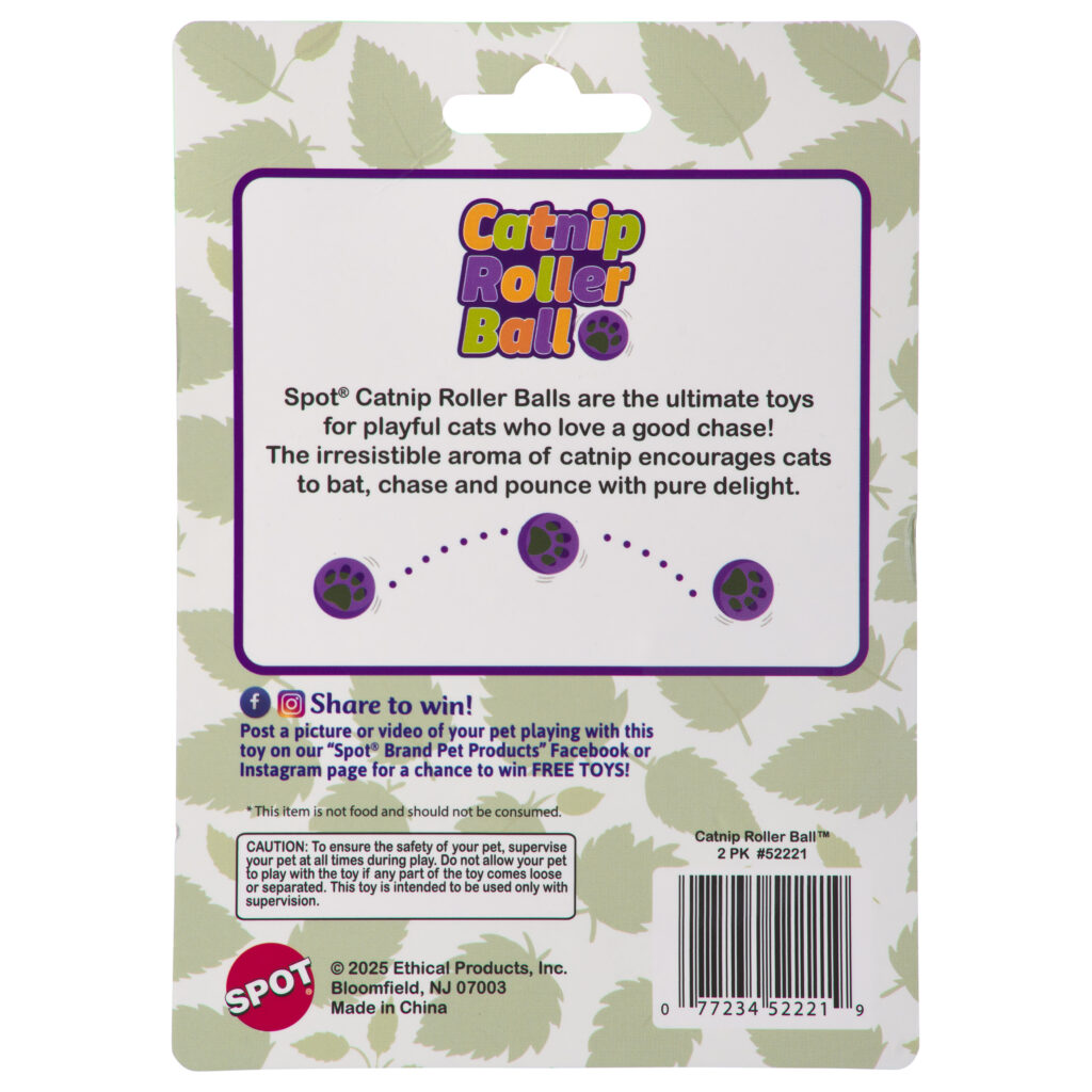 SPOT Catnip Roller Ball Cat Toy (2 pack)