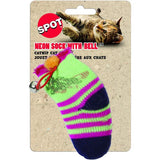 SPOT Neon Sock With Catnip Cat Toy - Assorted Colors