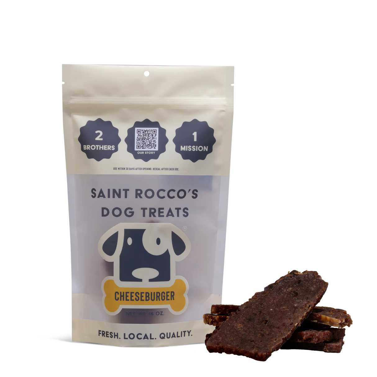Saint Rocco's Cheeseburger Dog Treat (16oz bag)