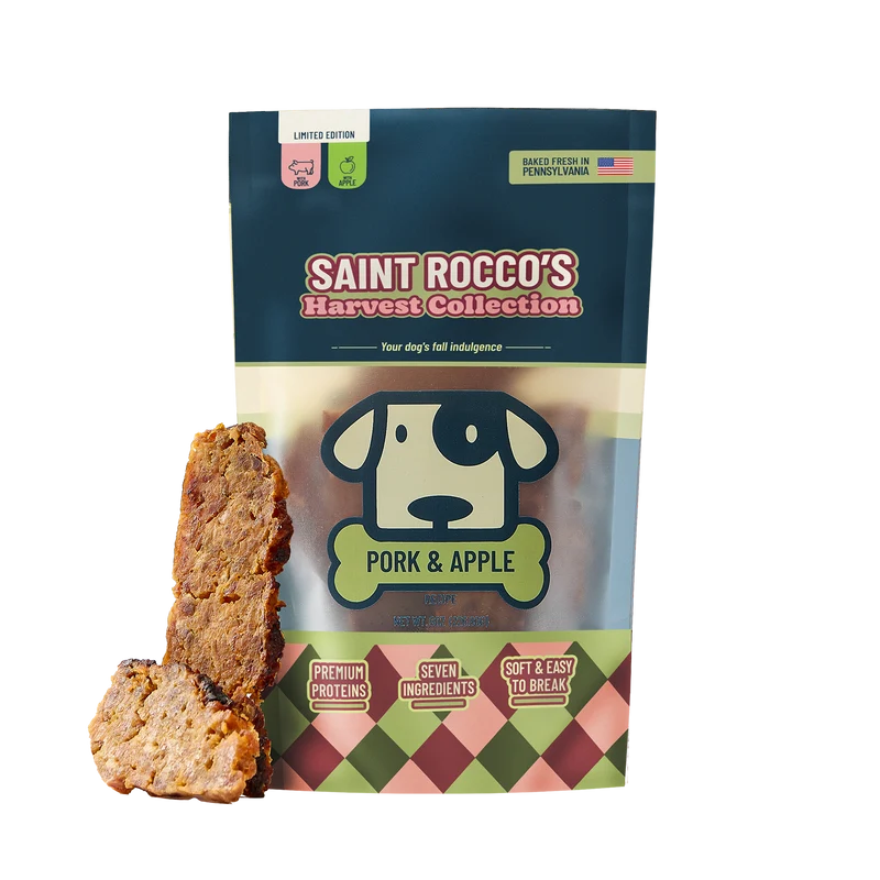 Saint Rocco's Pork Apple Dog Treat (8oz)