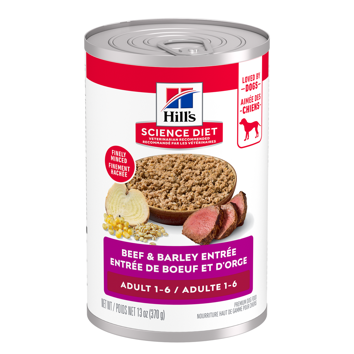 Hill's Science Diet Adult 1-6 Beef & Barley Entree Wet Dog Food (13oz can)