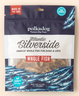 Polkadog Atlantic Silverside Whole Fish Treat for Dogs & Cats (2.5oz Bag)