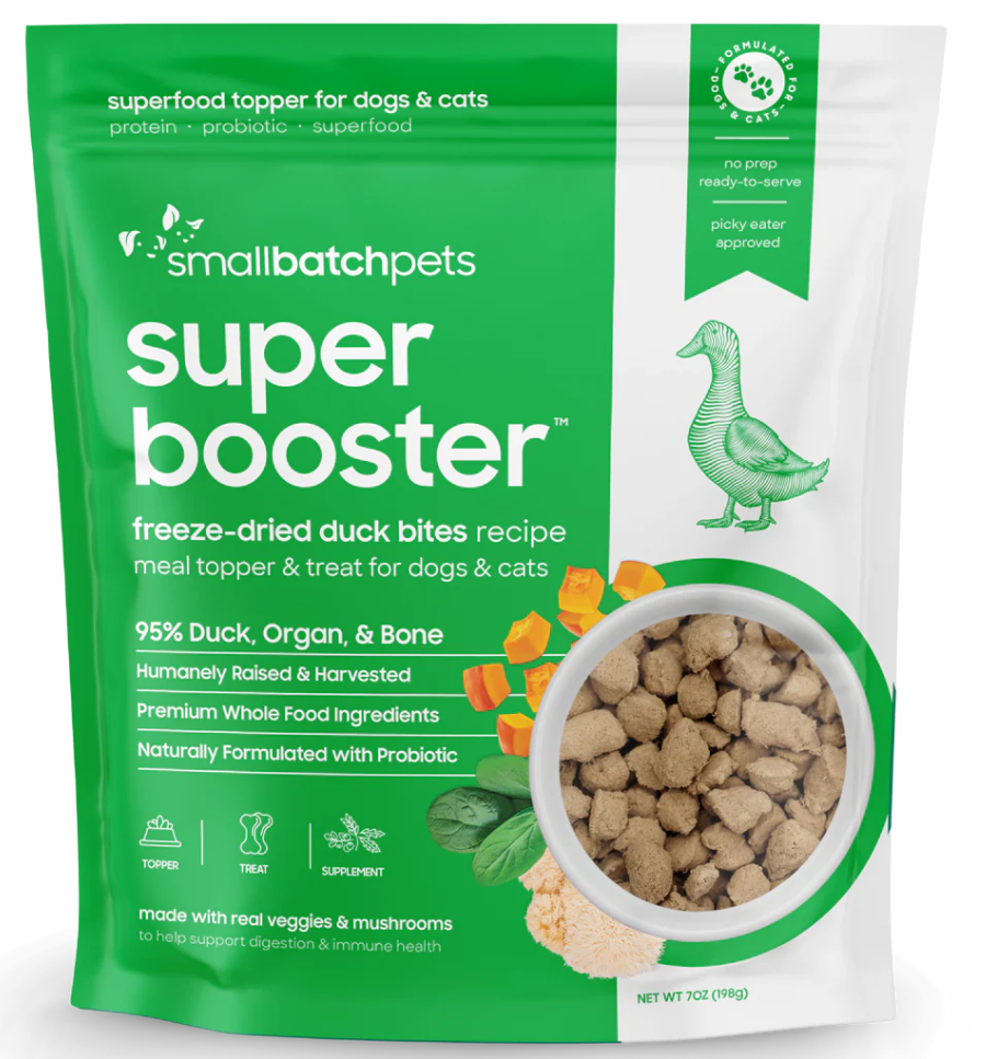 SmallBatch Super Booster Freeze-Dried Duck Topper for Dogs & Cats