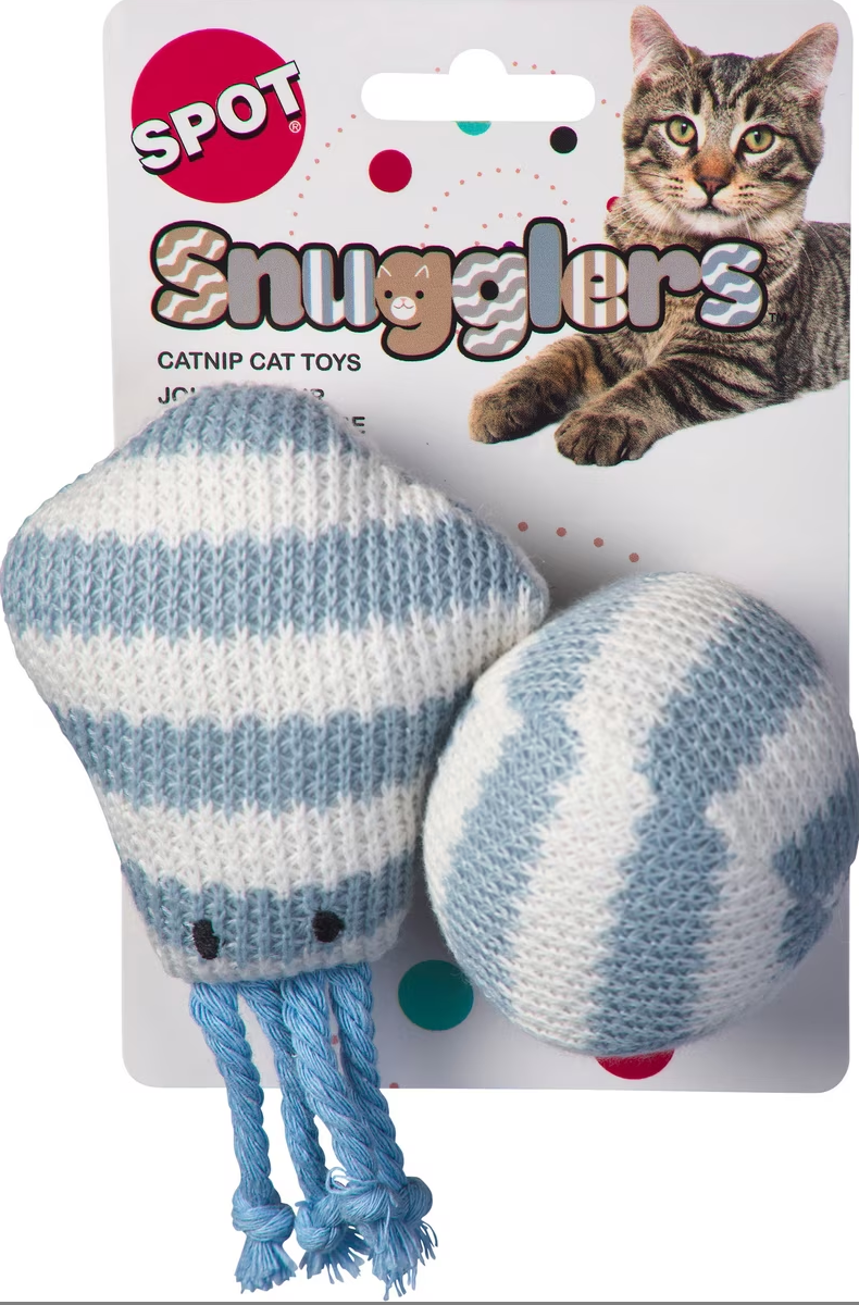 SPOT Snugglers Squid & Ball Cat Toy - Assorted Colors