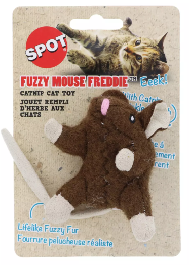 SPOT Fuzzy Mouse Freddie Cat Toy