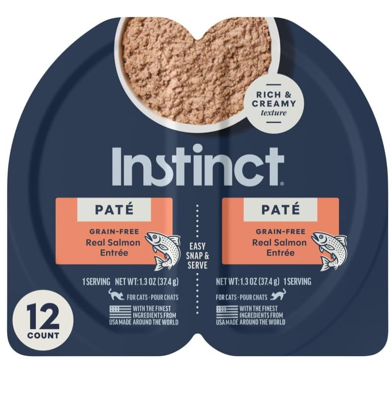 Instinct Pate Grain-Free Salmon Entree Wet Cat Food (2.6oz Split Cup)