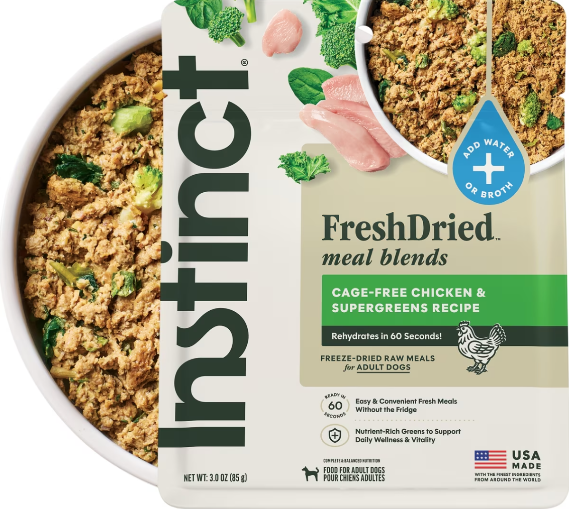Instinct Fresh Dried Chicken & Super Greens Dog Food (23.oz bag)