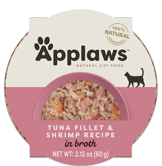 Applaws Tuna Fillet & Shrimp in Gravy Wet Cat Food (2.12oz tray)