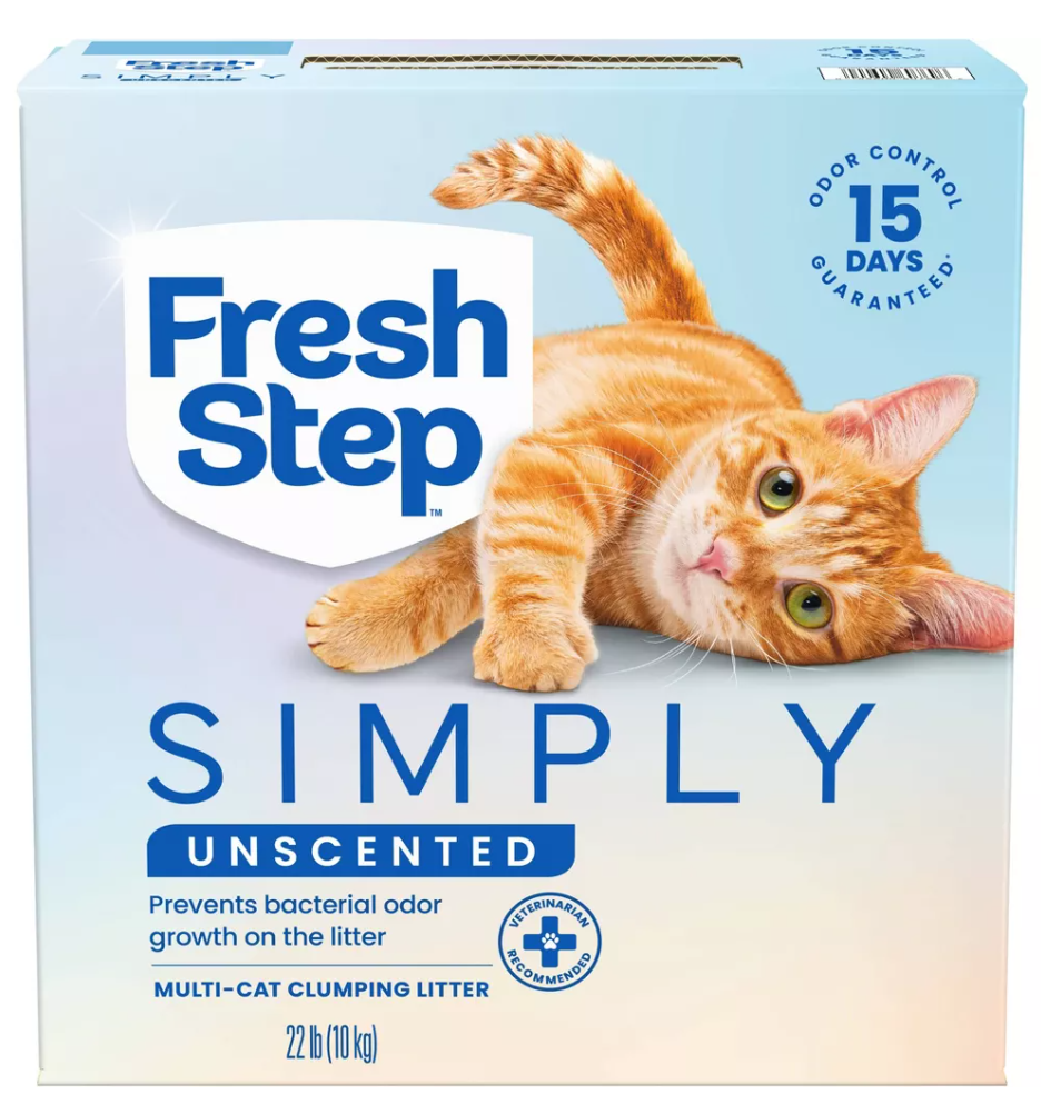 Fresh Step Simply Unscented Clumping Cat Litter (22lb)