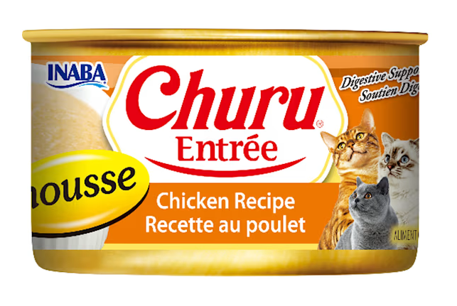 Inaba Churu Entree Chicken Recipe Mousse Wet Cat Food (3oz can)