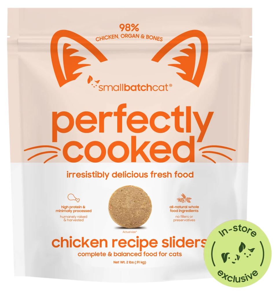SmallBatch Perfectly Cooked Chicken Frozen Cat Food (2lb Bag)