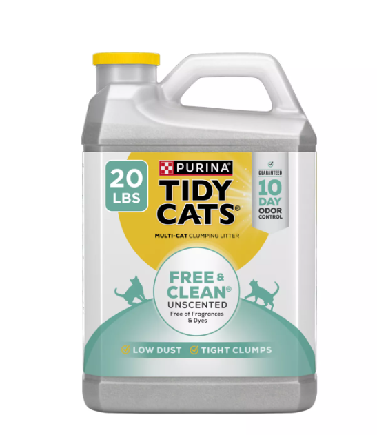 Tidy Cat Free & Clean Unscented Litter (20lb)
