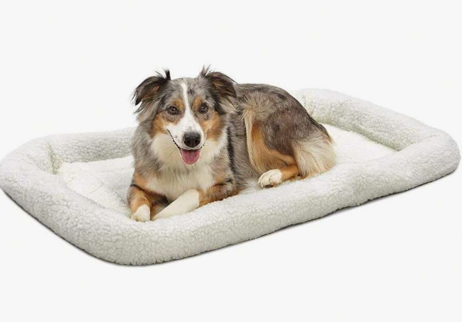 Midwest Quiet Time Soft White Fleece Bolster Bed 42''