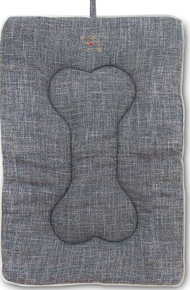 Best Pet Crate Mat Gray Linen (Large)