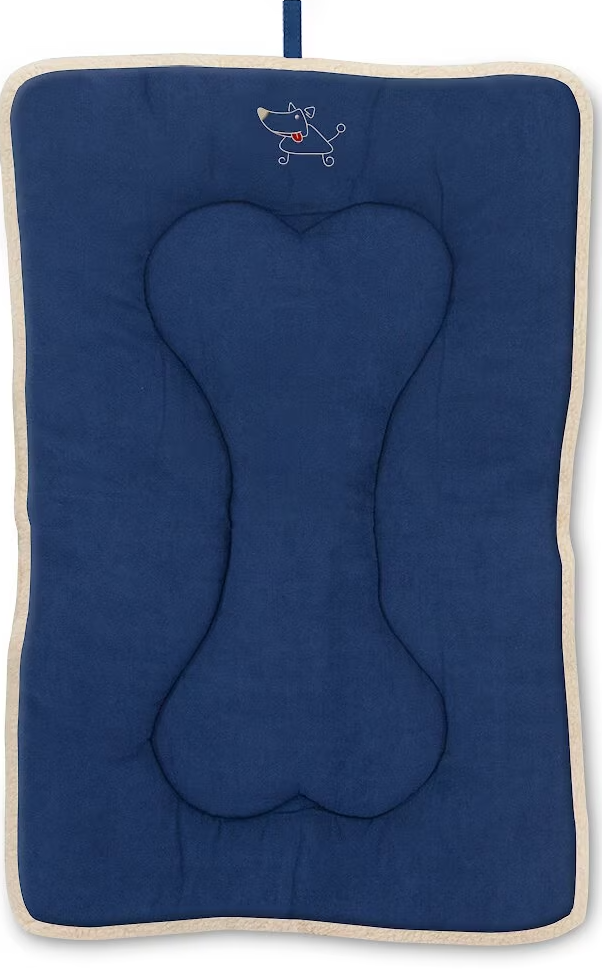 Best Pet Crate Mat Navy Blue Suede (Medium)