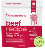 SmallBatch Raw Beef Sliders Frozen Dog Food