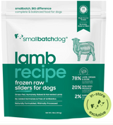 SmallBatch Raw Lamb Sliders Frozen Dog Food