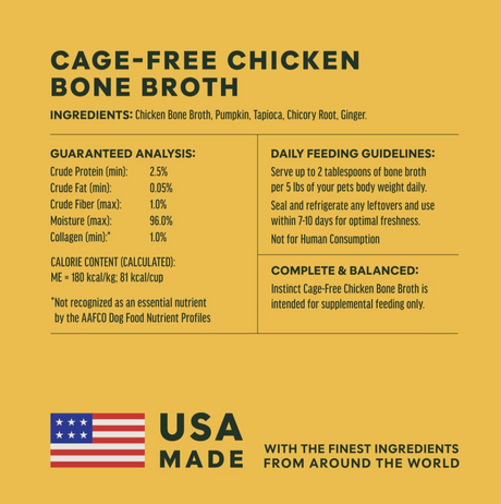 Instinct Chicken Bone Broth for Dogs (16oz pouch)