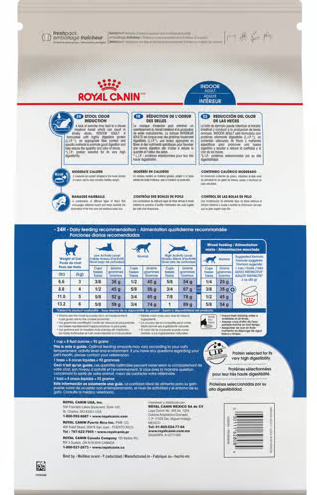 Royal Canin Indoor Adult Dry Cat Food (3lb Bag)