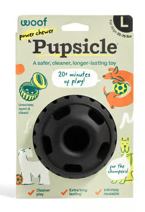 Woof Pupsicle Power Chewer Dog Toy (Black - Large)