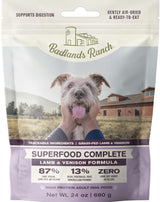 Ранчо Badlands D Высушенное воздух суперпродукт Полный ягненка/оленина 24 унции