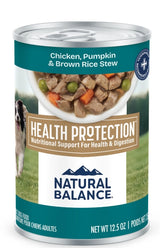 Natural Balance Health Protection Dog Wet Food Chicken, Pumpkin & Brown Rice Stew 12.5oz