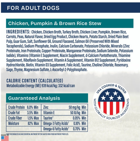 Natural Balance Health Protection Dog Wet Food Chicken, Pumpkin & Brown Rice Stew 12.5oz