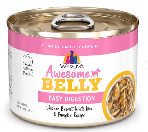 Weruva Dog Wet Food Awesome Belly Digestion Chicken, Rice & Pumpkin 6oz